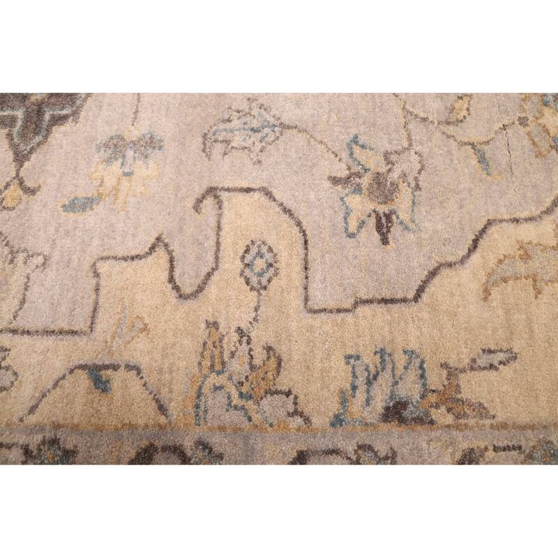 ECARPETGALLERY Hand-knotted Finest Agra Jaipur Light Grey Wool Rug - 8'6 x 11'5