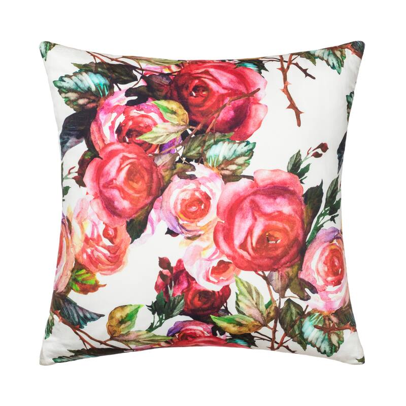 Authentic Hotel and Spa Victoria Decorative Pillow Cover - Red Multi - 18x18
