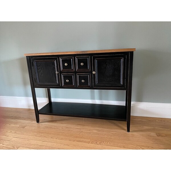 ideal for Cable Black Sideboard with Shelf/74,5x40x31cm/with slits 