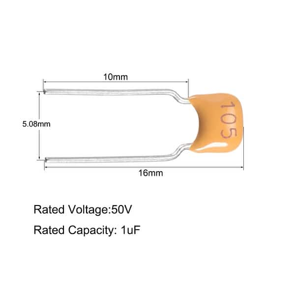 uxcell Monolithic Multilayer 50V 33nF Ceramic Chip Capacitors for Computers DIY Yellow Pack of 30