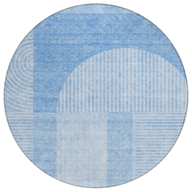 HomeRoots Geometric Transitional Rectangle Outdoor Rug