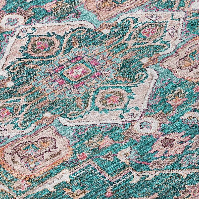HomeRoots Oriental Traditional Rectangle Outdoor Rug
