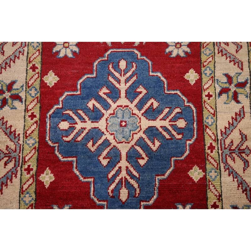 Kazak Oriental Runner Rug Handmade Wool Carpet - 2'8" x 10'0"