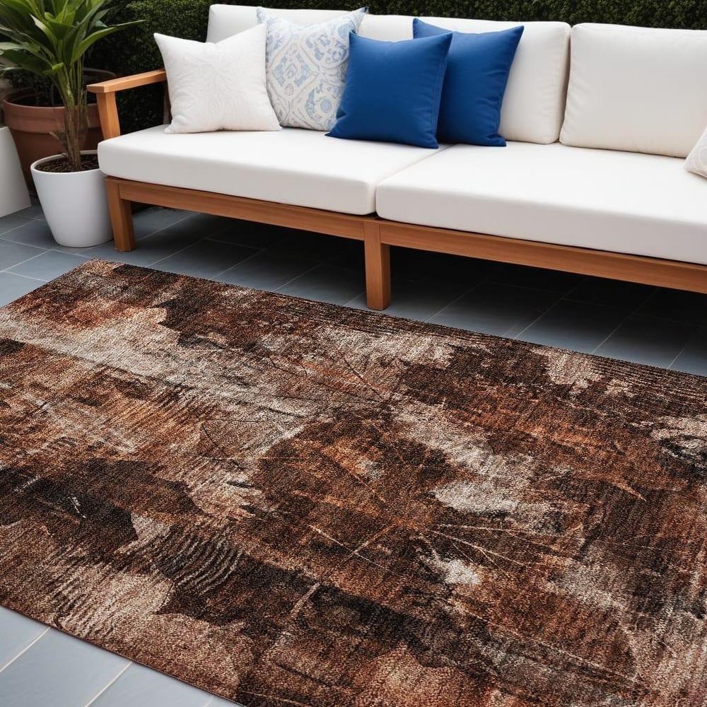 Hami Garden-Inspired Weather Resistant Versatile Elegance Outdoor Rug