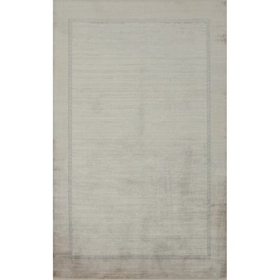 Machine Made Oriental Polyester Carpet Modern Geometric Greys & Charcoal Modern Area Rug - 7' 5'' X 5' 2''
