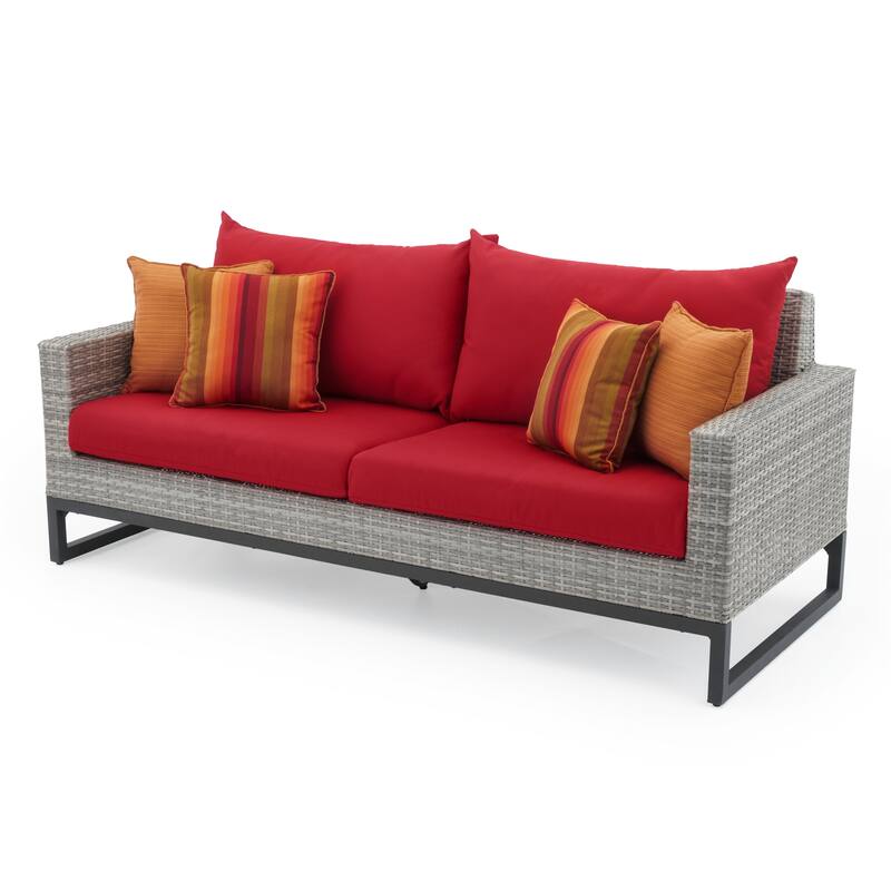 Milo Gray 7 Piece Sunbrella Outdoor Patio Motion Deep Seating Set