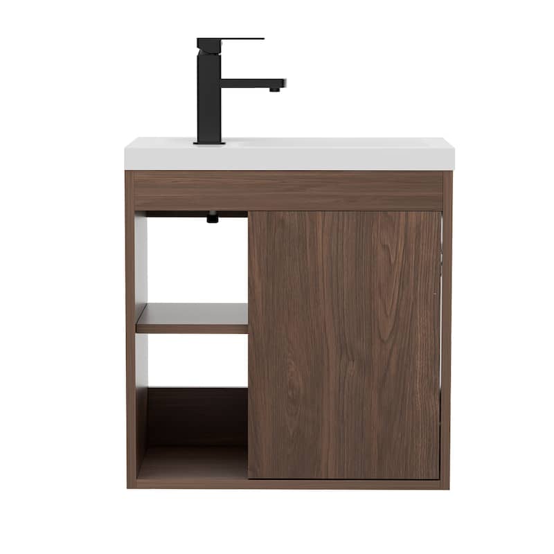 Single-Door Wall Cabinet with Integrated Basin