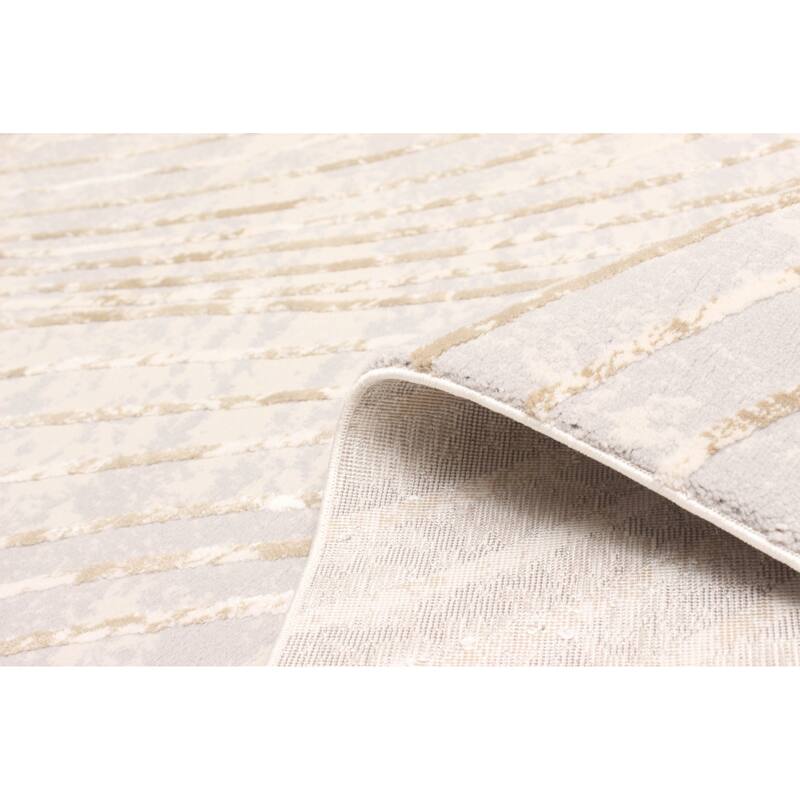 ECARPETGALLERY Machine Made Sienna Grey Area Rug