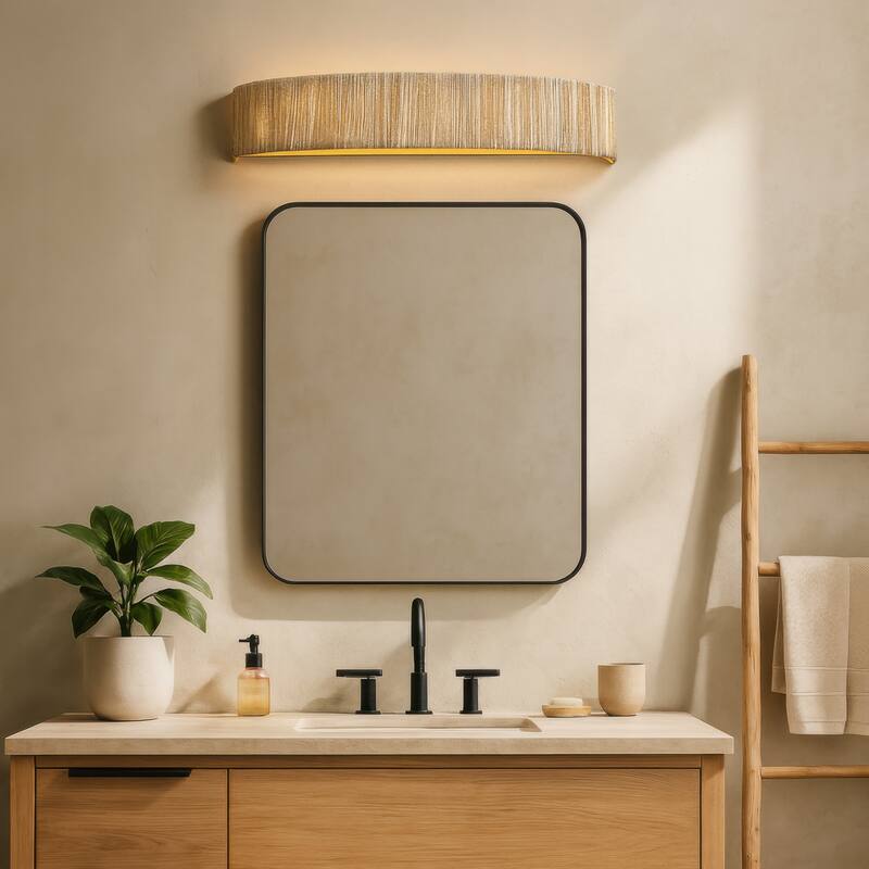 Varaluz Jacob's Ladder Bathroom Vanity Light - French Gold - 5.5"D x 25.5"W