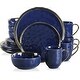 preview thumbnail 8 of 12, Aura 16pc Dinnerware Set with Gold Trim, Service for 4