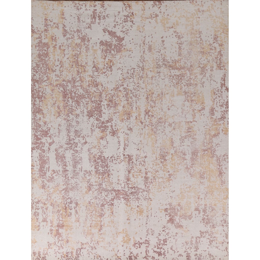 Modern Abstract Rug Handmade Living Room Wool Carpet - 7'11"x 9'10"