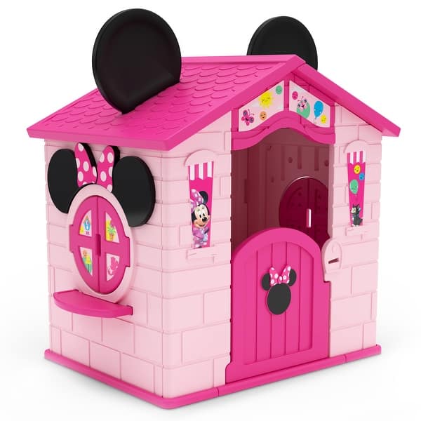 slide 2 of 5, Disney Minnie Mouse Plastic Indoor/Outdoor Playhouse with Easy Assembly