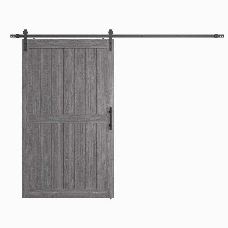 Sanding 30in./32in./36in./42in./48in.x 84in.MDF Barn Door With Sliding Hardware Kit ,Covered with Water-Proof PVC Surface