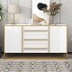 Sideboard Buffet Cabinet with Drawers and Doors Modern Entryway ...