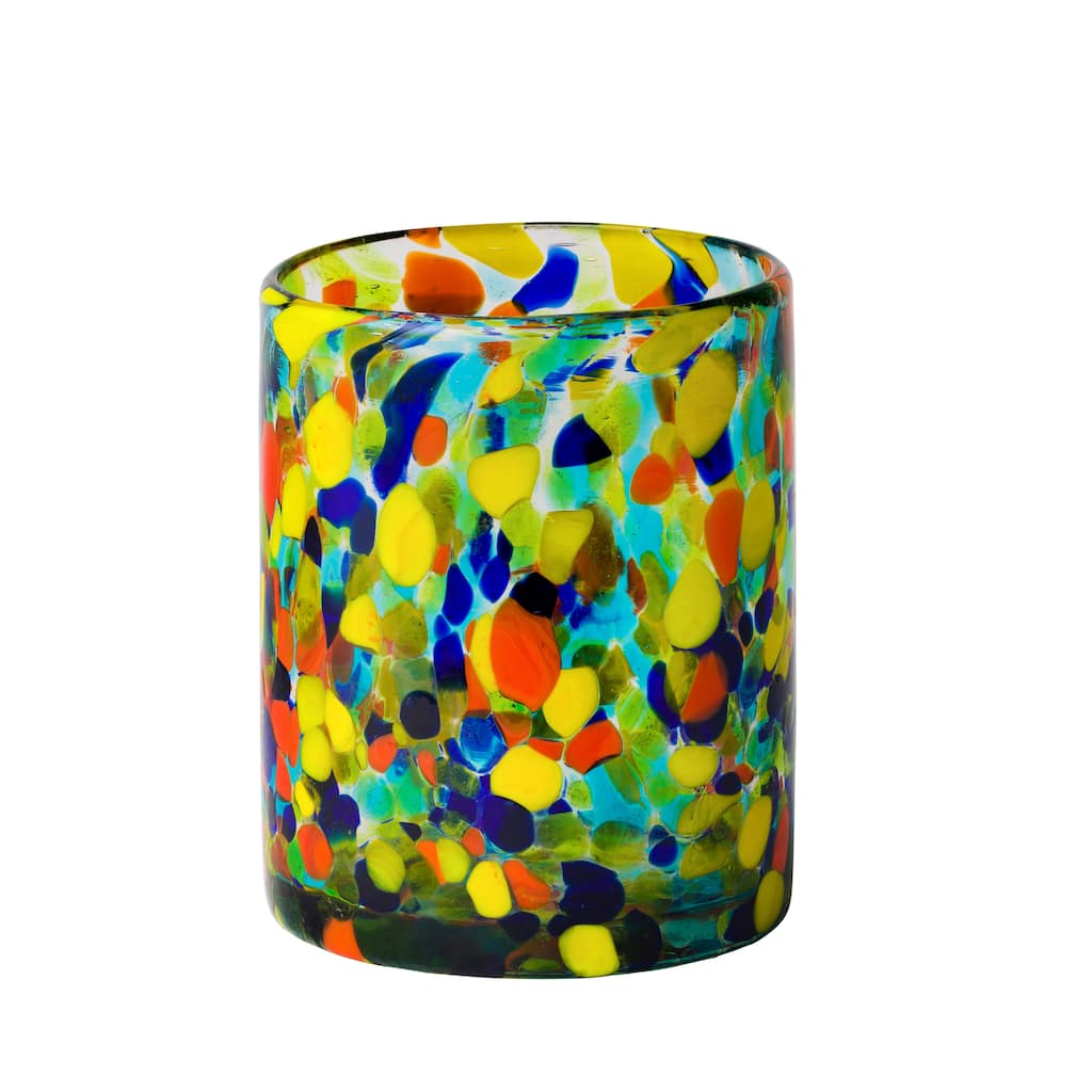 10 Strawberry Street Carnival Handblown Mexican Glass, Sets of 6