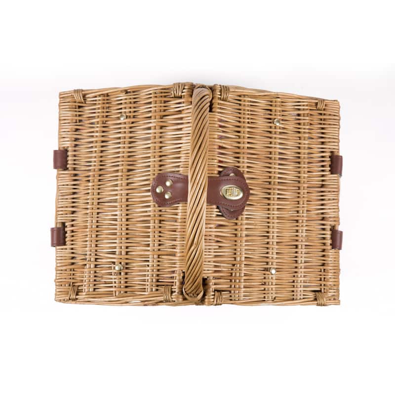 Picnic Time Piccadilly Picnic Basket, (Red & White Plaid Pattern) - N/A
