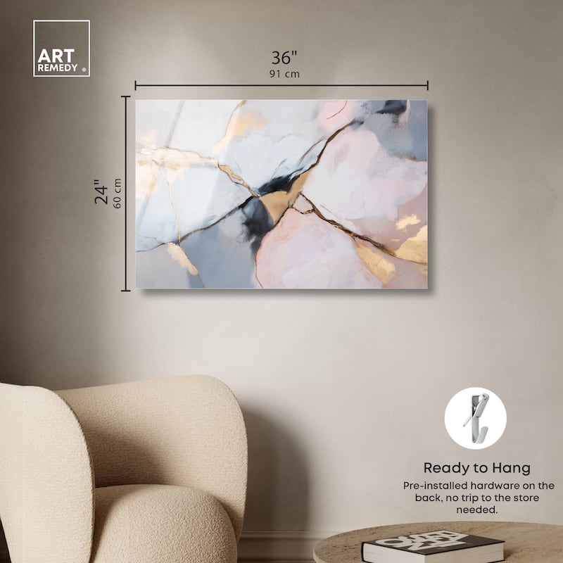 Gilded Veins Acrylic by Art Remedy, Ready to Hang