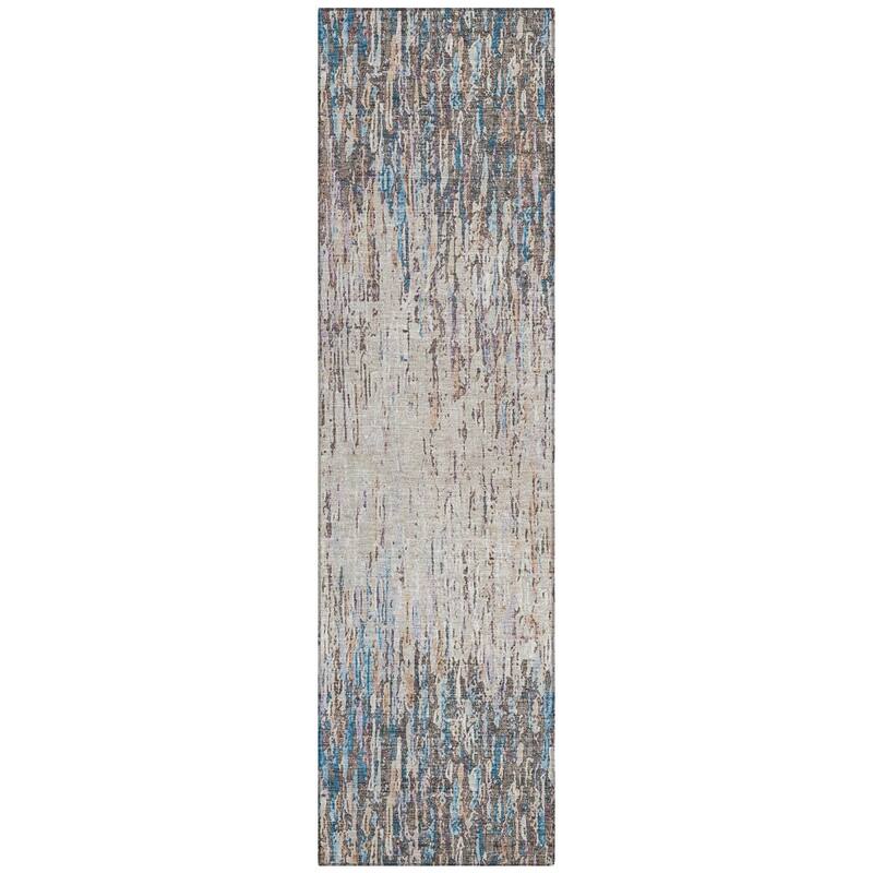 Machine Washable Indoor/ Outdoor Abstract Moxy Chantille Rug