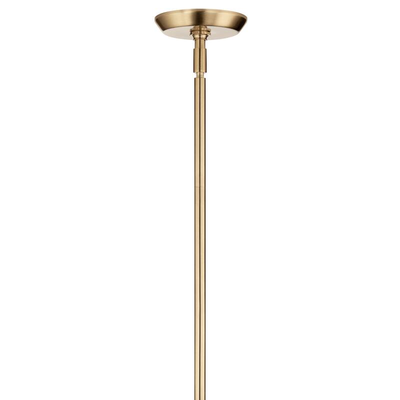 Cassius 39.5 Inch 4 Light Convertible Chandelier with Opal Glass in Champagne Bronze