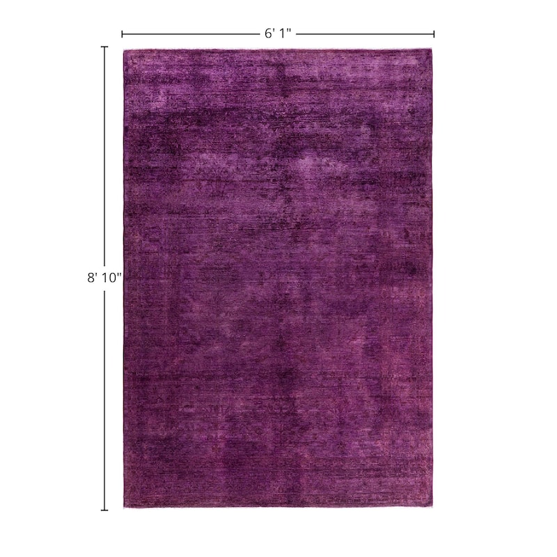 Vibrance One-of-a-Kind Hand-Knotted Area Rug - Pink, 6' 1" x 8' 10" - 6' 1" x 8' 10"