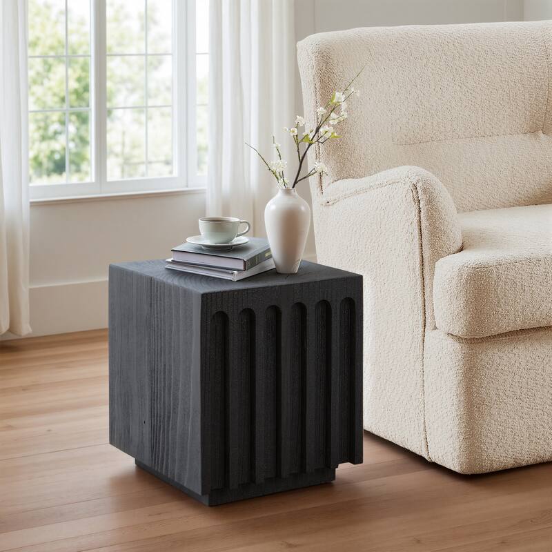 Art Leon Rectangular Tree-Trunk End Table