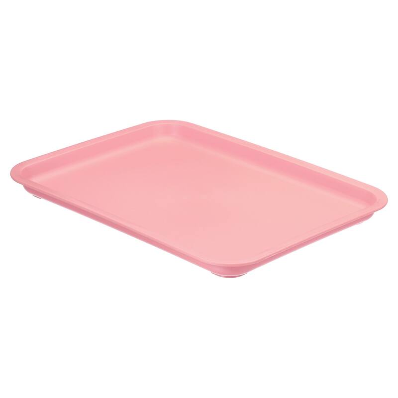 12x9" Fast Food Tray, Plastic Reusable Multi-Purpose Serving Tray Pink