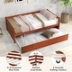 preview thumbnail 22 of 40, Costway Twin Size Trundle Daybed Wooden Slat Support Mattress Platform