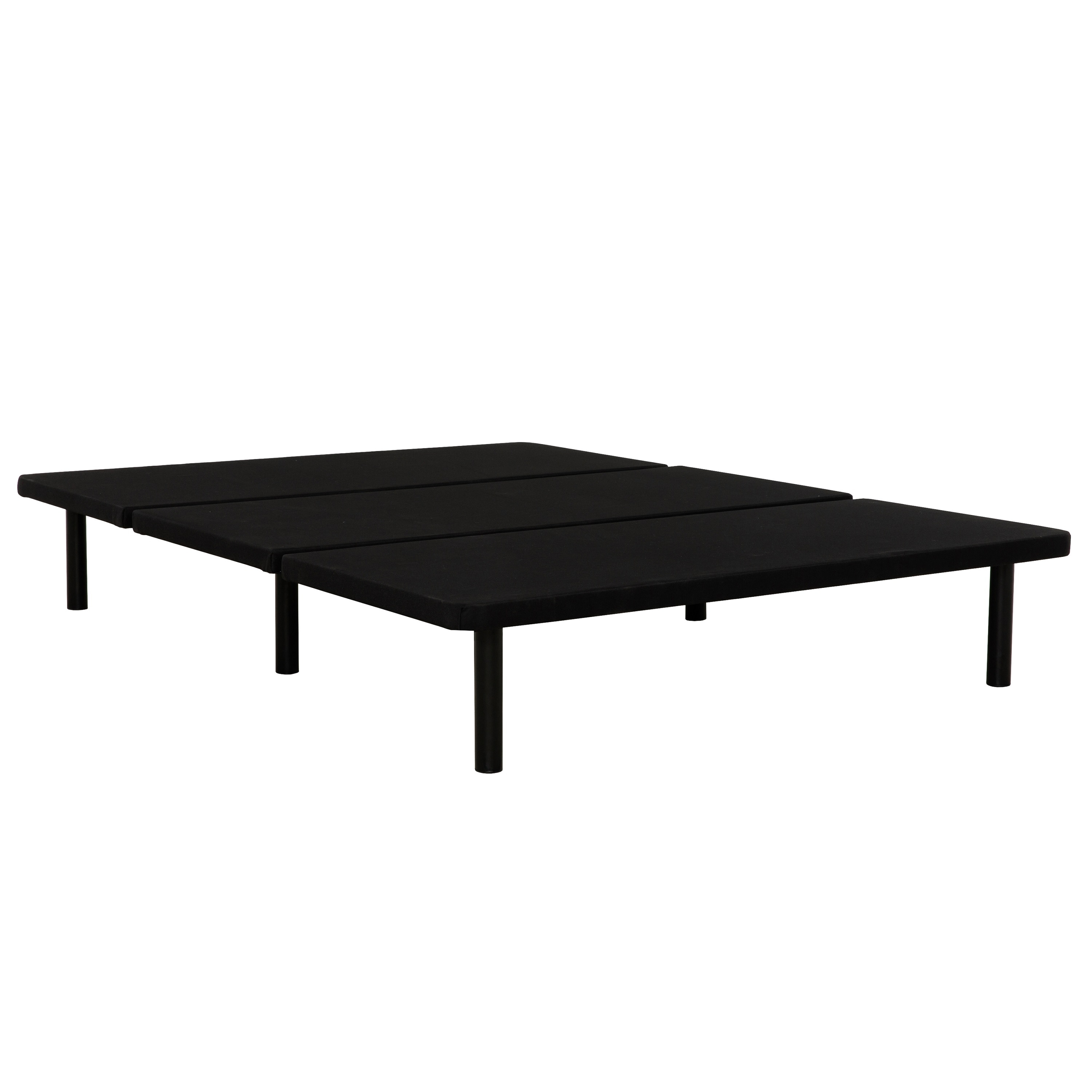 King Size Upholstered Platform Bed Base, Metal Bed Frame with Ample Underbed Storage, No Box Spring Required, Minimalist Design