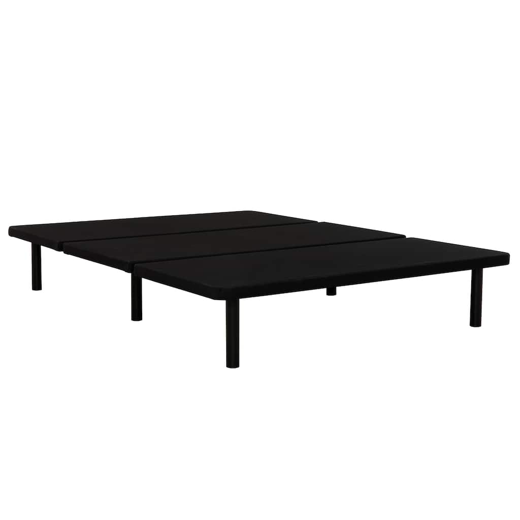 Twin XL-Size Upholstered Platform Bed Base with Ample Underbed Storage, Black