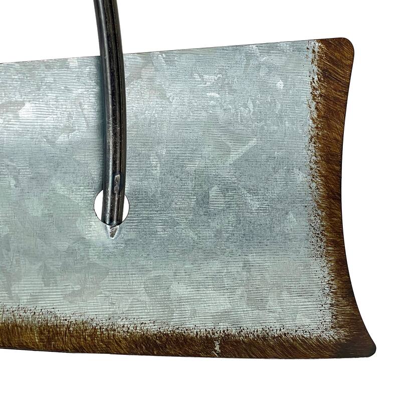 Zeckos 35 Inch Metal Half-Windmill Wall Sculpture Farmhouse Decoration