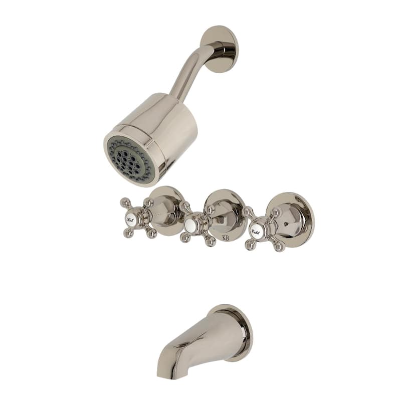 Metropolitan Three-Handle Tub and Shower Faucet - Polished Nickel