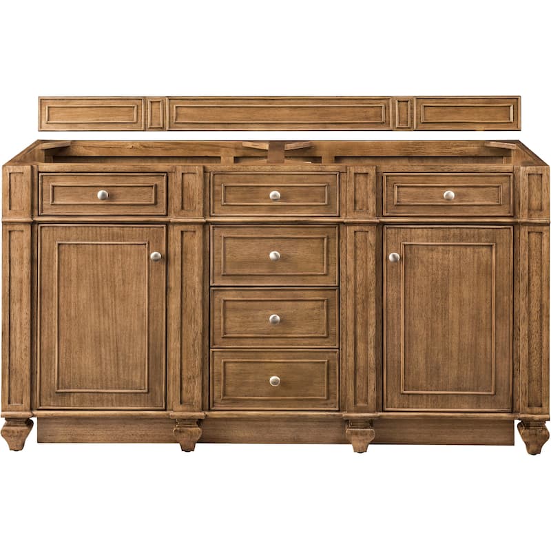 James Martin Vanities 157-V60D-M Bristol 60" Free Standing Double - Saddle Brown