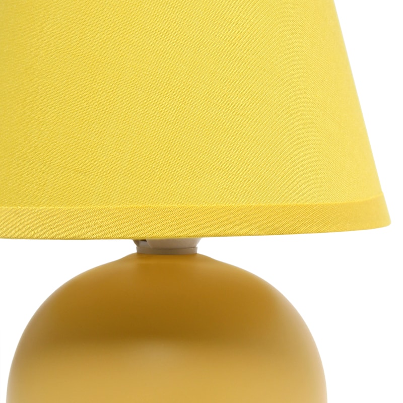 8.66" Petite Orb Lamp Two Pack Set w Matching Fabric Shade