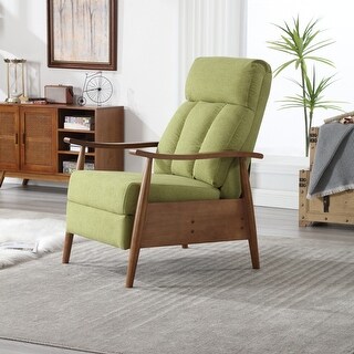 Upholstered Wood Frame Armchair Accent Chair Lounge Chair - Bed Bath ...