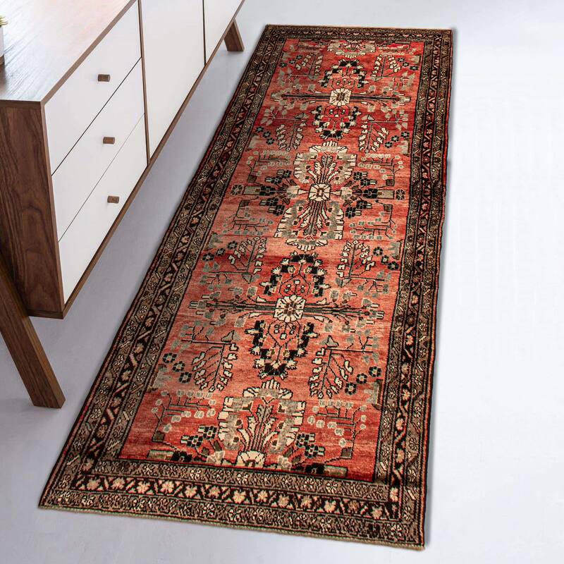 ECARPETGALLERY Hand-knotted Andelz Dark Copper Wool Rug - 3'7 x 10'2