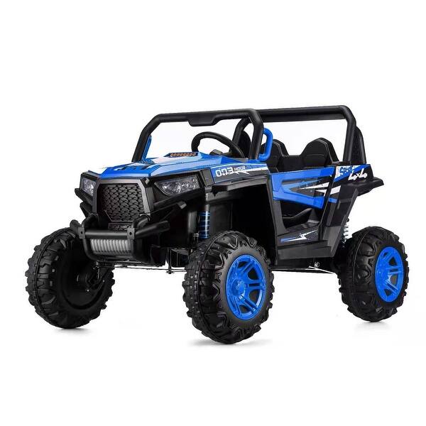 slide 2 of 5, Electric four wheel car - Blue Blue