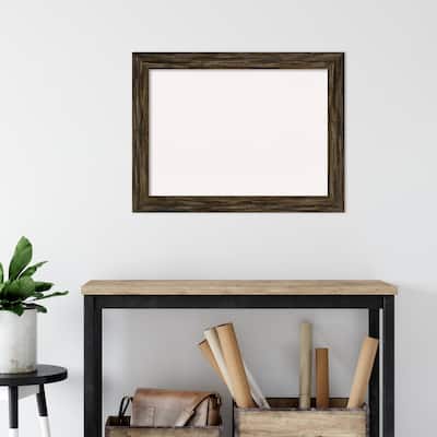 Fencepost Narrow Wood Framed White Corkboard Bulletin Board