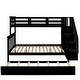 preview thumbnail 11 of 10, Stairway Twin-Over-Full Bunk Bed with Twin Size Trundle, Storage and Guard Rail for Bedroom, Dorm