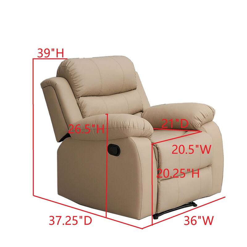 Selena Vinyl 3-Position Comfort Reclining Chair