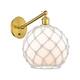 Option White Glass with White Rope / Satin Gold