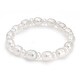 preview thumbnail 1 of 2, Baroque Freshwater Cultured Pearl Single Strand Stretch Bracelet White - 6-6.5 MM - White