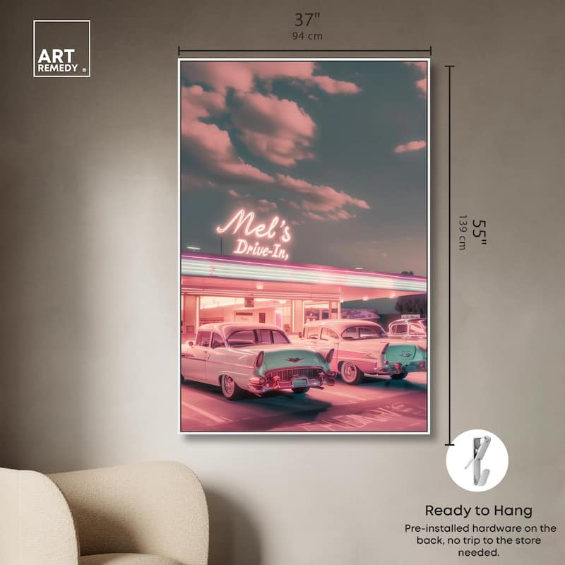 Drive In Stop Canvas by Art Remedy