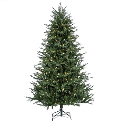 National Tree Company 7.5 ft. Pre-Lit Wenatchee Fir Tree with LED Lights - 7.5 Foot
