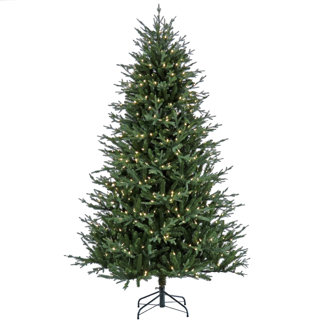 National Tree Company 7.5 ft. Pre-Lit Wenatchee Fir Tree with LED Lights - 7.5 Foot