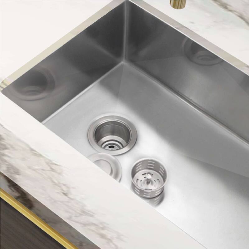 AZUNI 3.5-inch Kitchen Sink Strainer with Extra Deep Removable Waste Bin - Fits Standard 3.5" drain Opening.