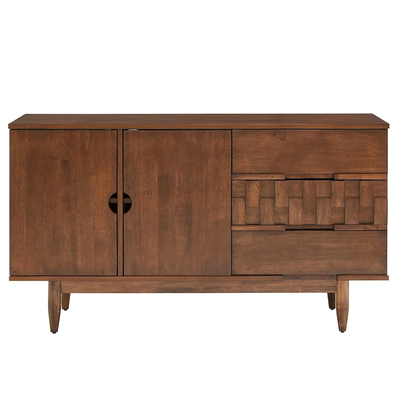 Kieran Mid-Century Wood 2-Door and 3-Drawer Server by iNSPIRE Q Modern