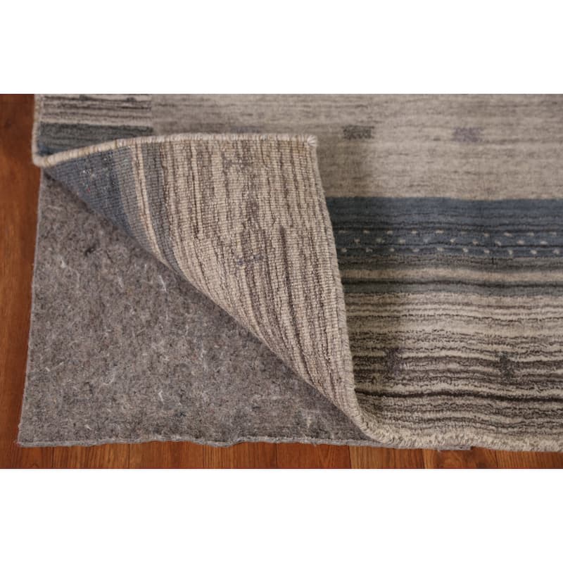 Brown Tribal Gabbeh Indian Rug Handmade Wool Carpet - 3'9" x 5'9"