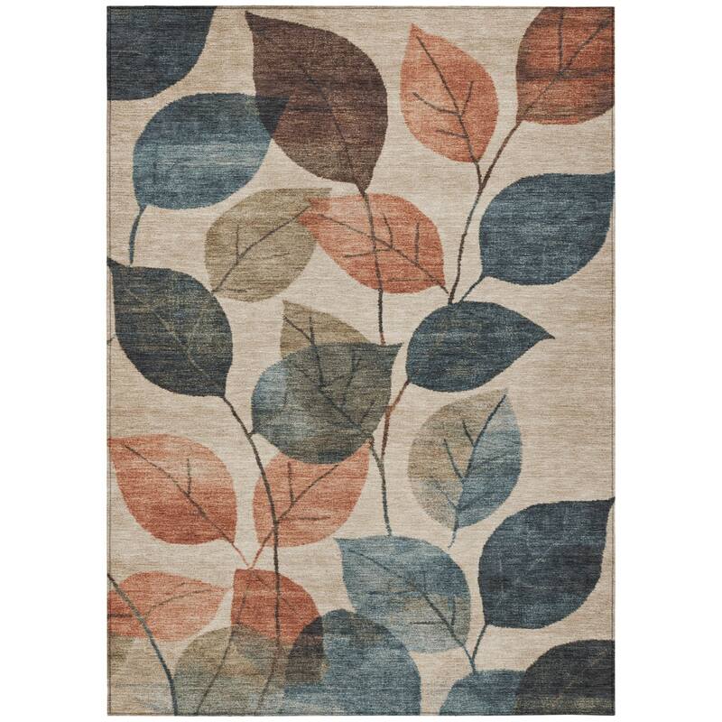 HomeRoots Floral Transitional Rectangle Outdoor Rug