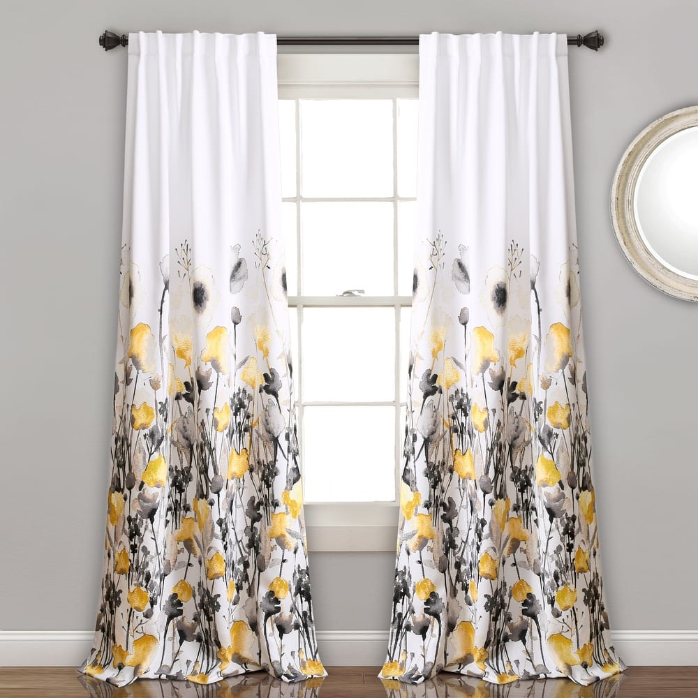 The Curated Nomad Luminet Flora Room Darkening Window Curtain Panel Pair