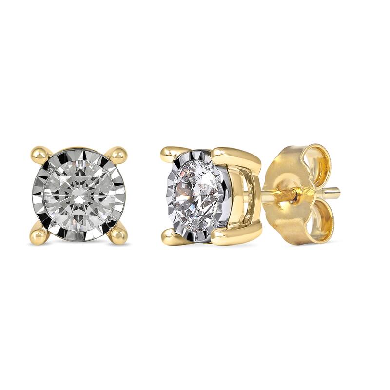 1/20ct - 3/4ct TDW Diamond Stud Earrings in Silver for Women